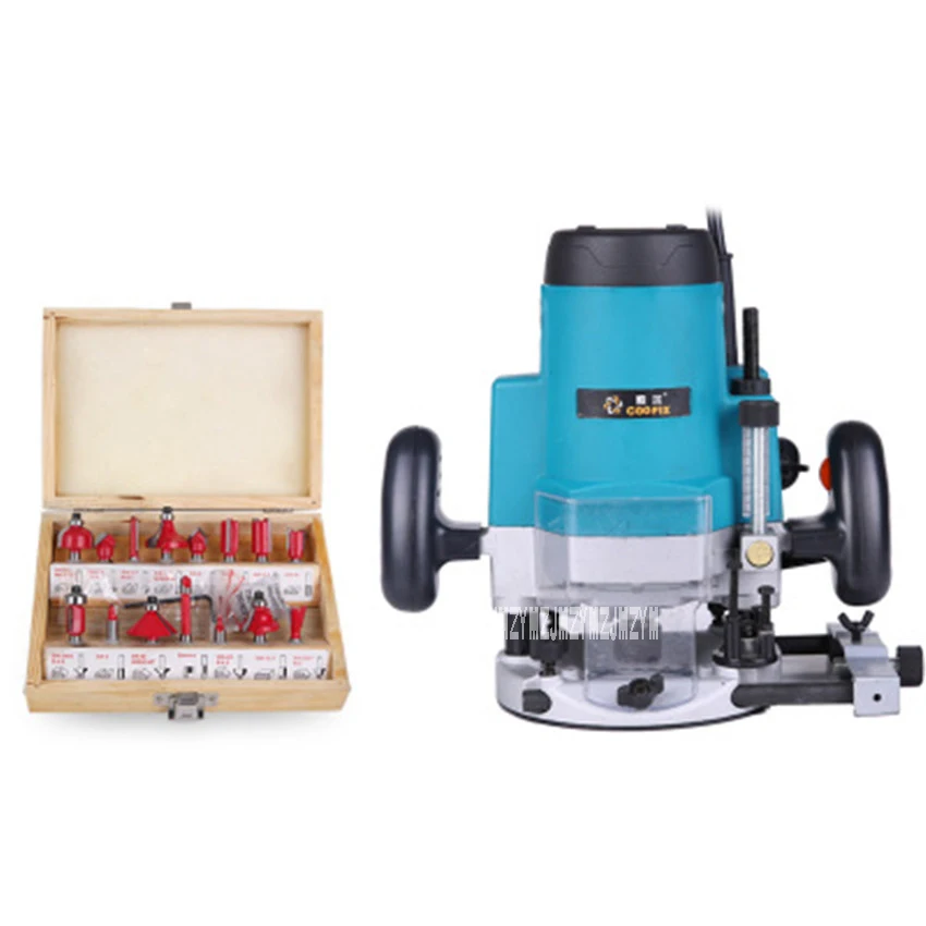 M1P-DS-12 Bakelite Milling Trimmer Woodworking Slotting Machine Multi-function Trimmer Wood Milling Machine 220v 1800W 20000rpm