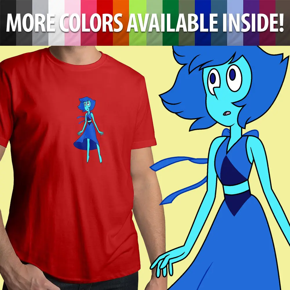 Мужская футболка унисекс с круглым вырезом Lapis Lazuli Steven Universe Crystal Gems SU | одежда