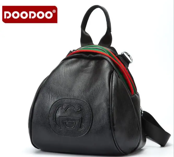 DOODOO Brand New Famous Brand Quality Leather Bag Backpack Small Backpacks Bags Shoulder Bags Backbag bagpack