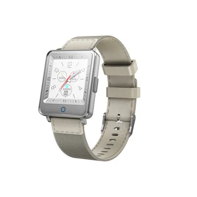 CV16 двойной экран Смарт-часы мужские часы IP67 Водонепроницаемый фитнес-трекер монитор сердечного ритма Smartwatch для Android iOS Телефон - Цвет: Серебристый