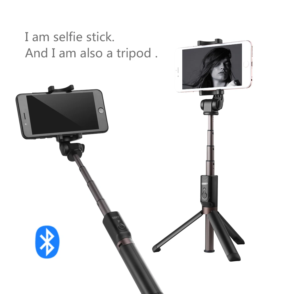 Ulanzi 27in Smartphone Tripod Selfie Stick Bluetooth Remote Control Mini Tripod for iPhone X 8 Samsung Huawei Xiaomi Cellphone