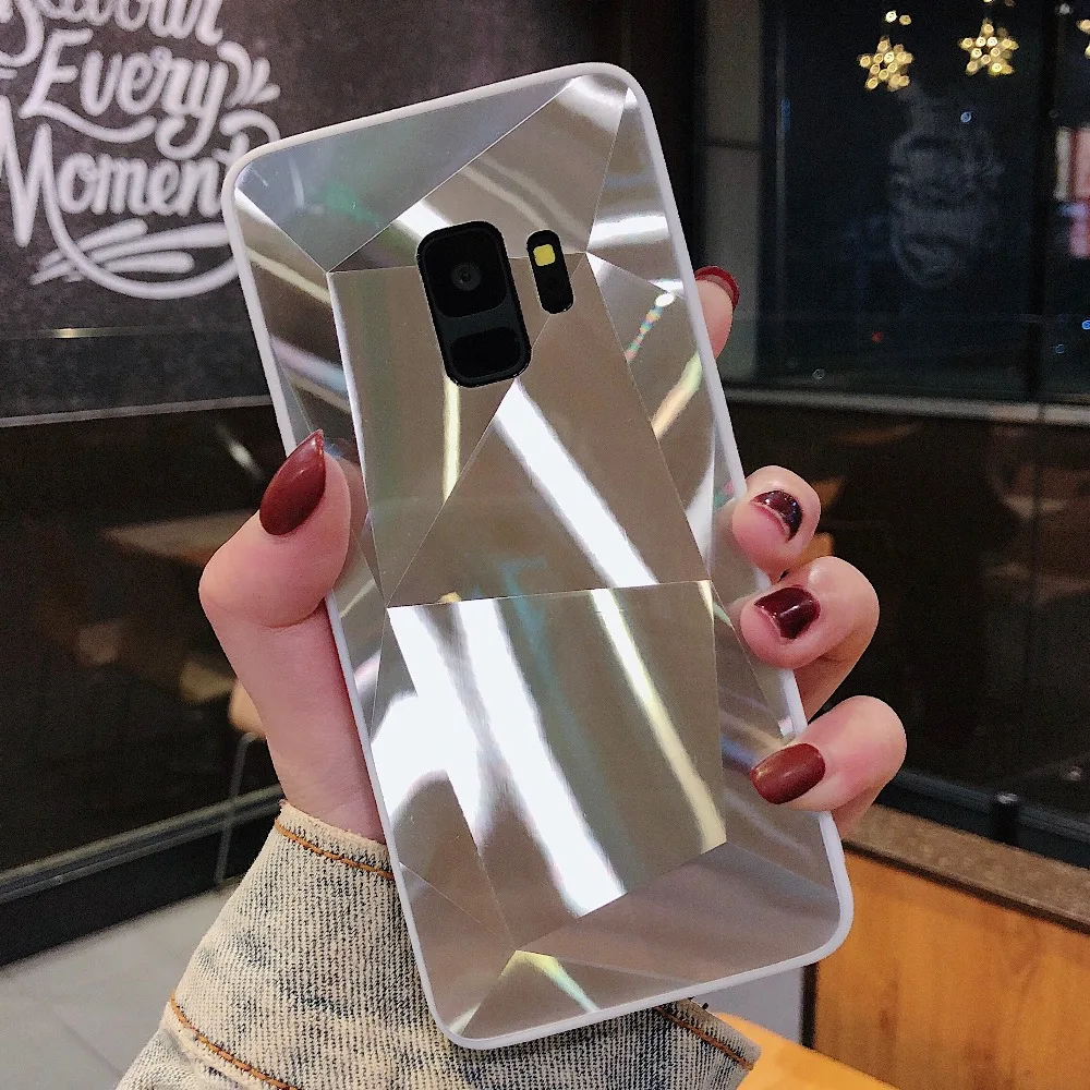 

3D Bling Case For Samsung Galaxy S9 S8 Plus S7 Edge Note 9 8 Shining Diamond Phone Cases For Samsung S10 Plus S10e Mirror Cover