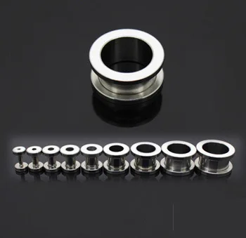 

MODRSA 1pair Stainless Steel Screw Ear Plugs and Tunnels Double Flared Ear Gauges Tragus Piercing Ear Stretcher Body Jewelry