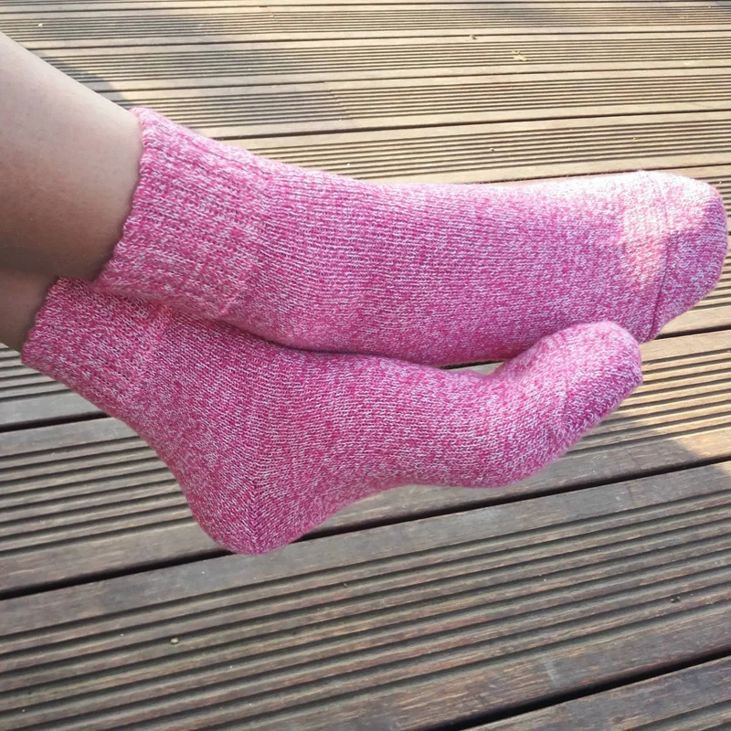 5 пар/упак. осень-зима толстые шерстяные носки женские брендовые носки женские милые носки теплые мягкие однотонные Повседневные носки 934565