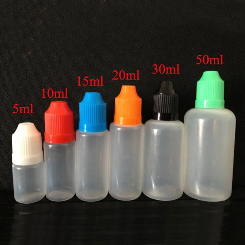 

PE Plastic Dropper Bottle 5ml 10ml 15ml 20ml 30ml 50ml 60ml 100ml 120ml Empty Bottle with Childproof Cap for E liquid Nail Gel