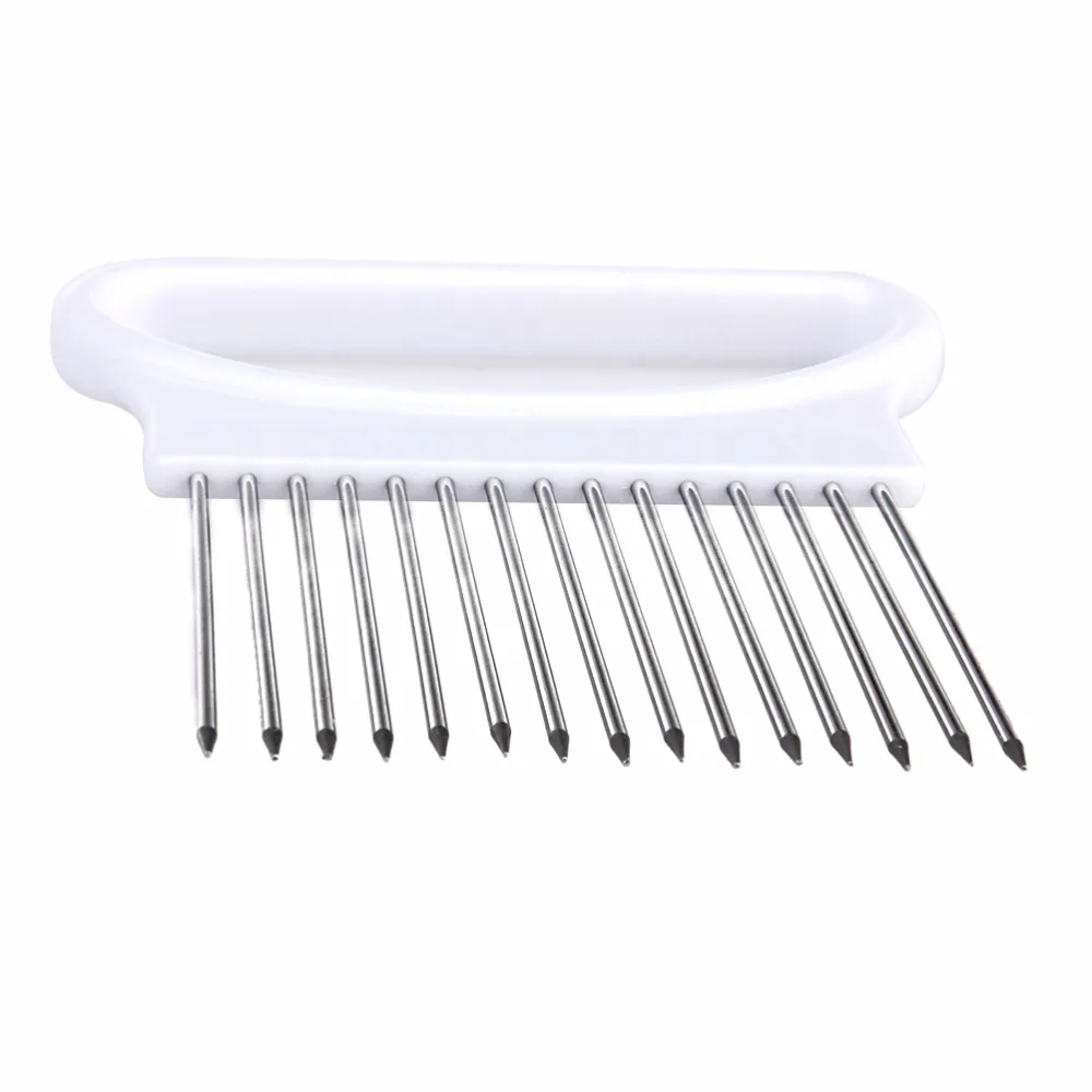 Easy Cut Onion Holder Stainless Steel Onion Tomato Slicer Vegetable Cutter Safety Cooking Tools Kitchen Gadgets Kitchen
