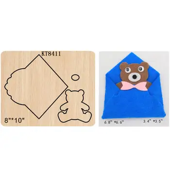 

Bear envelope moulds die cut accessories wooden die Regola Acciaio Die Misura