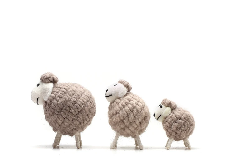 Buy 2016 New Figurines Miniatures A Set Of Grey Sheep