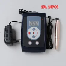 Цифровая татуировка бровей и губ постоянный макияж машина комплект устройство швейцарский мотор печатная машина тату-пистолет с татуировкой питания 10 шт 1RL