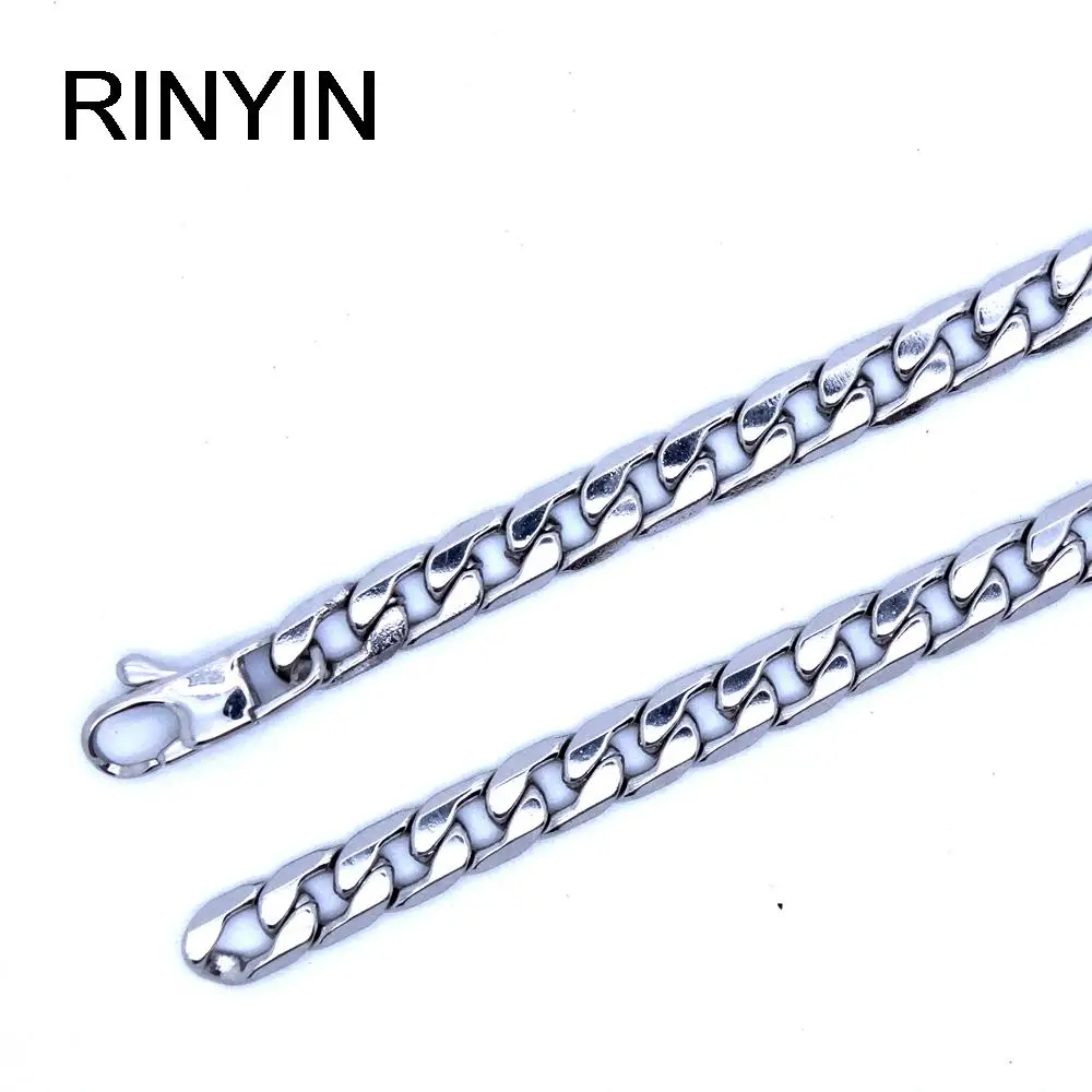 Stainless Steel Necklace 6/8/12mm for Men cuban necklaces fashion necklace stainless steel necklace metal necklace