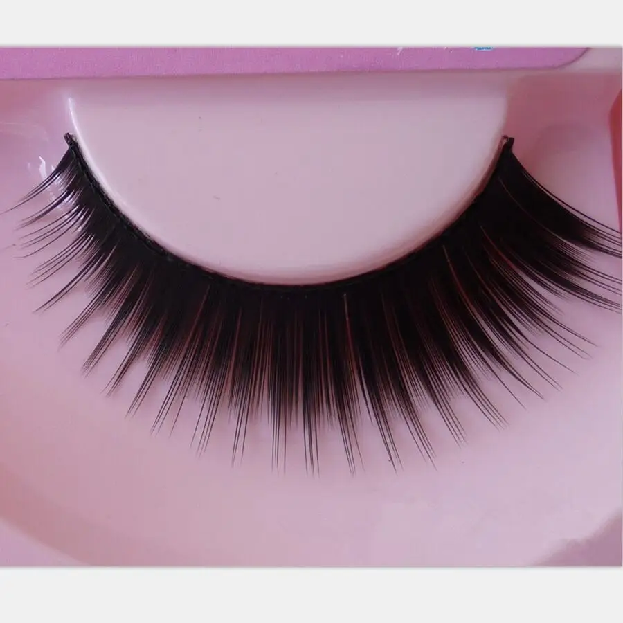 

new fashion 1 pairs sharp end of eye liner lengthen thick customized short children Natural Fake eyelashes