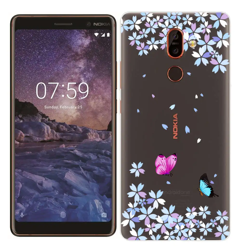 For Nokia 7 Plus Soft TPU Fundas Painted Silicone Case for Nokia 2.1 3.1 5.1 6.1 Smart Back Cover for Nokia 3 5 6 7 8 ShockProof (4)
