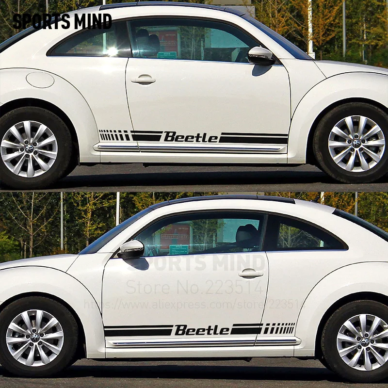 5 пар наклейки для автомобиля с боковой полосой Стайлинг Volkswagen Beetle Rline TSI новые