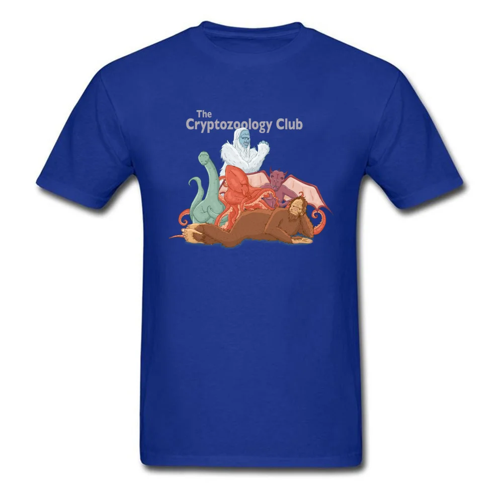 2018 Discount The Cryptozoology Club Short Sleeve T Shirt Labor Day O Neck All Cotton Tops Tees for Adult Tee-Shirt Street The Cryptozoology Club blue