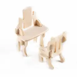 LeadingStar 34 шт./компл. деревянный стерео DIY мебелью мини сборки модели игрушки как подарки для детей и взрослых