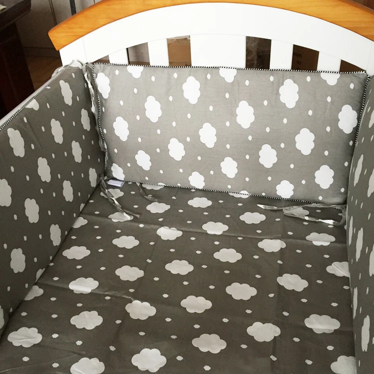 

30*60 CM Baby Bed Bumper Soft Breathable Anti Collision Bumpers Cotton Printing Crib Multifunction Baby Bed Bumper Bedding