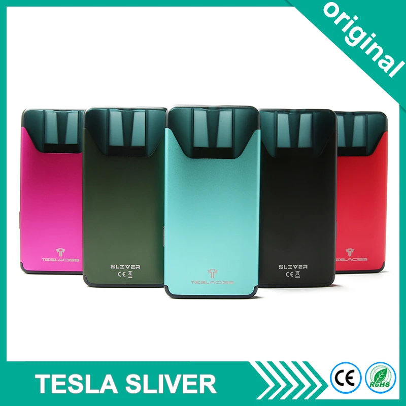 Оригинальная система pod испаритель Teslacigs Tesla серебристый электронная сигарета
