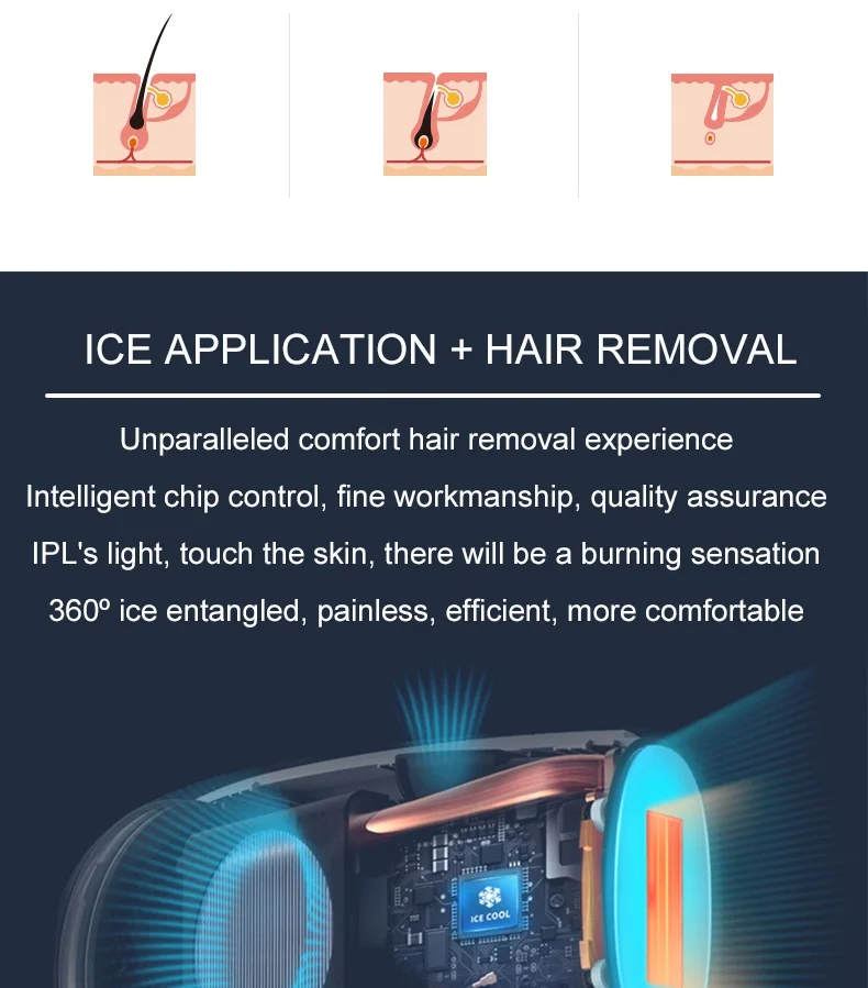 ipl máquina depiladora gelo frio 350000 flashes