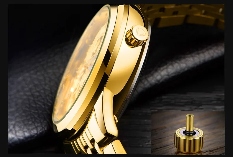 TEVISE Luxury Gold Watch Men Automatic Men Watches Luminous Hands Animal Eagle Mechanical Wristwatches 2018 New Clock Men (5)