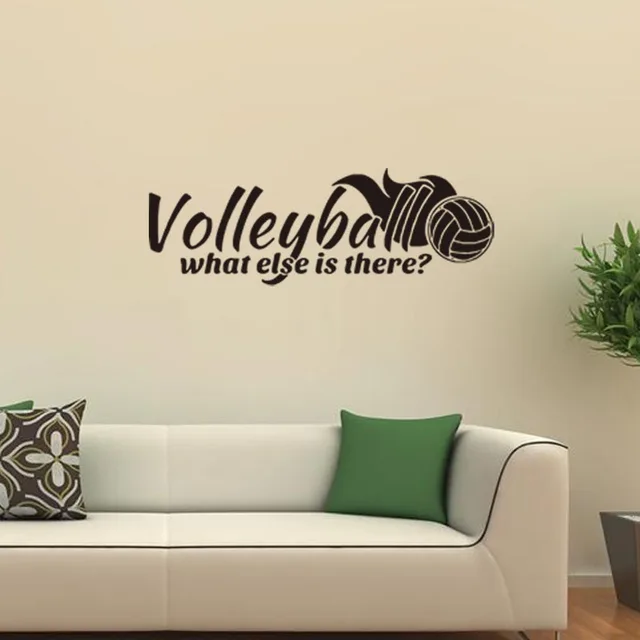 olahraga softball voli vinyl dinding decal huruf kata kolase mural