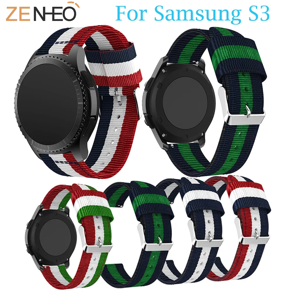 Нейлоновый ремешок для часов Samsung Gear S3 Frontier Classic сменный Браслет Amazfit Stratos