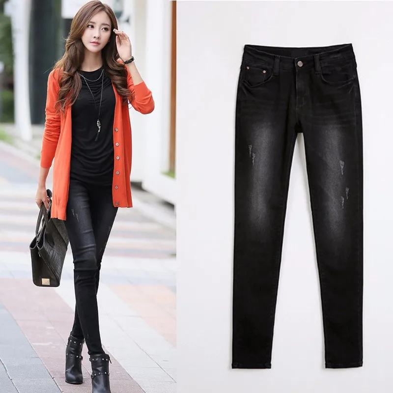 Fashion Cashmere Winter Warm Jeans Women With High Waist Black Jeans For Girls Skinny Jeans Large Size Pants 991 Warm Jeans Women Fashion Jeans Womenjeans Fashion Women Aliexpress