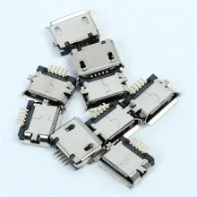 50Pcs 5pin MK5P Micro USB Female Socket Jack 5P Connector 5-Pin SMD Copper Shell Data Port MK5P