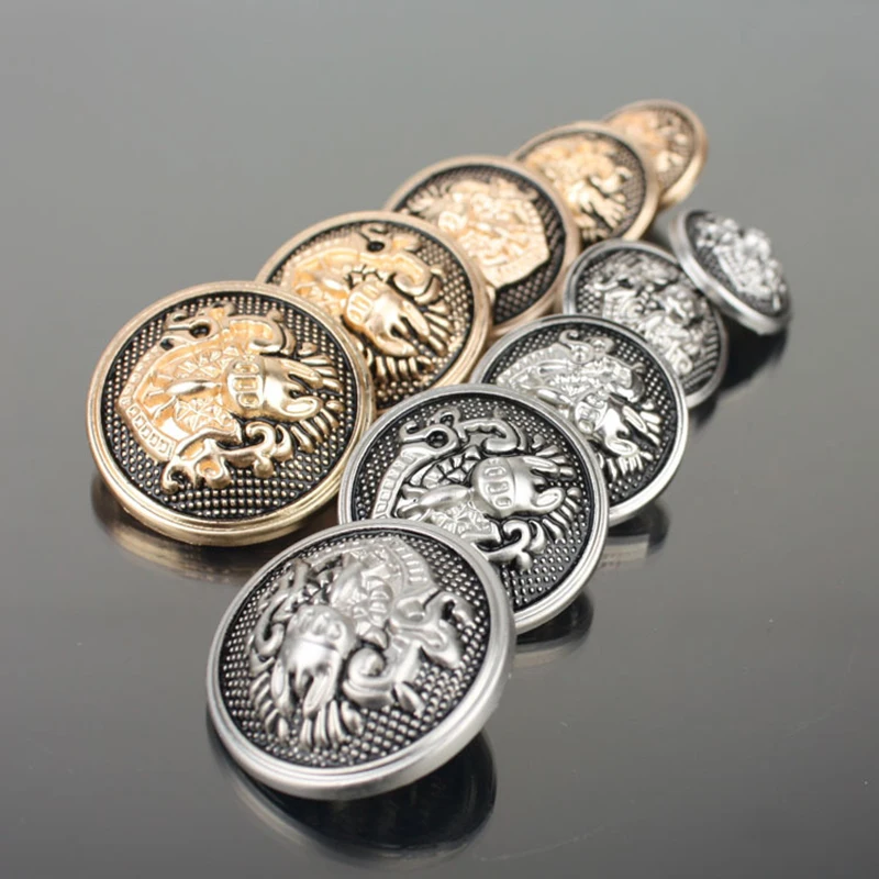 

Shank England Style Buttons Metal Round Shapes Buttons DIY Handmade Sewing Clothes Coat Decorative Accessories 100 pcs/lot