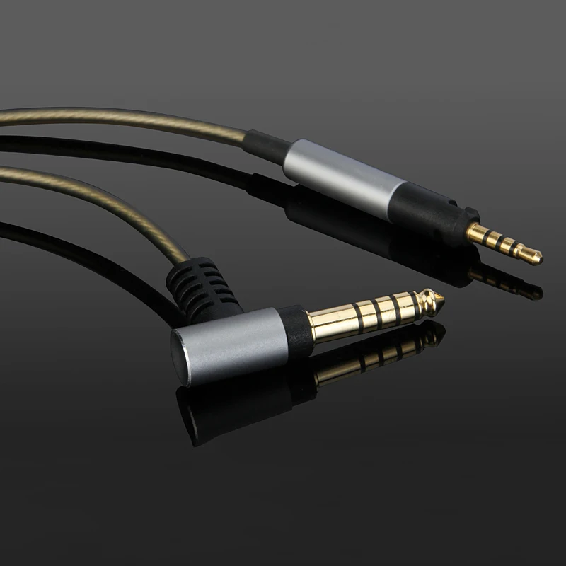 Earmax 4,4 мм/2,5 мм кабель для наушников посеребренный Aux аудио кабель Замена для Sennheiser-HD598se/518/558/569/579/599