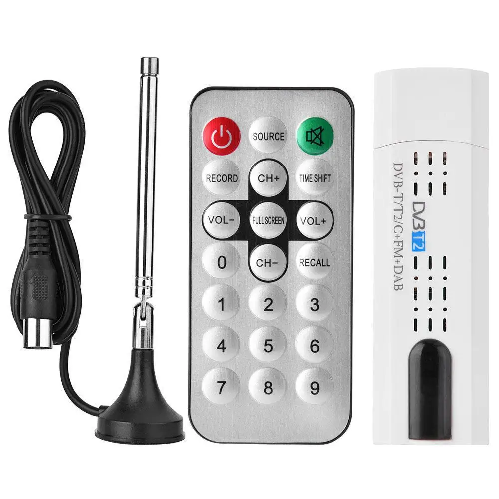 

USB Digital DVB-T/T2 SDR+DAB+FM HDTV TV Tuner Receiver Stick SG Accessory