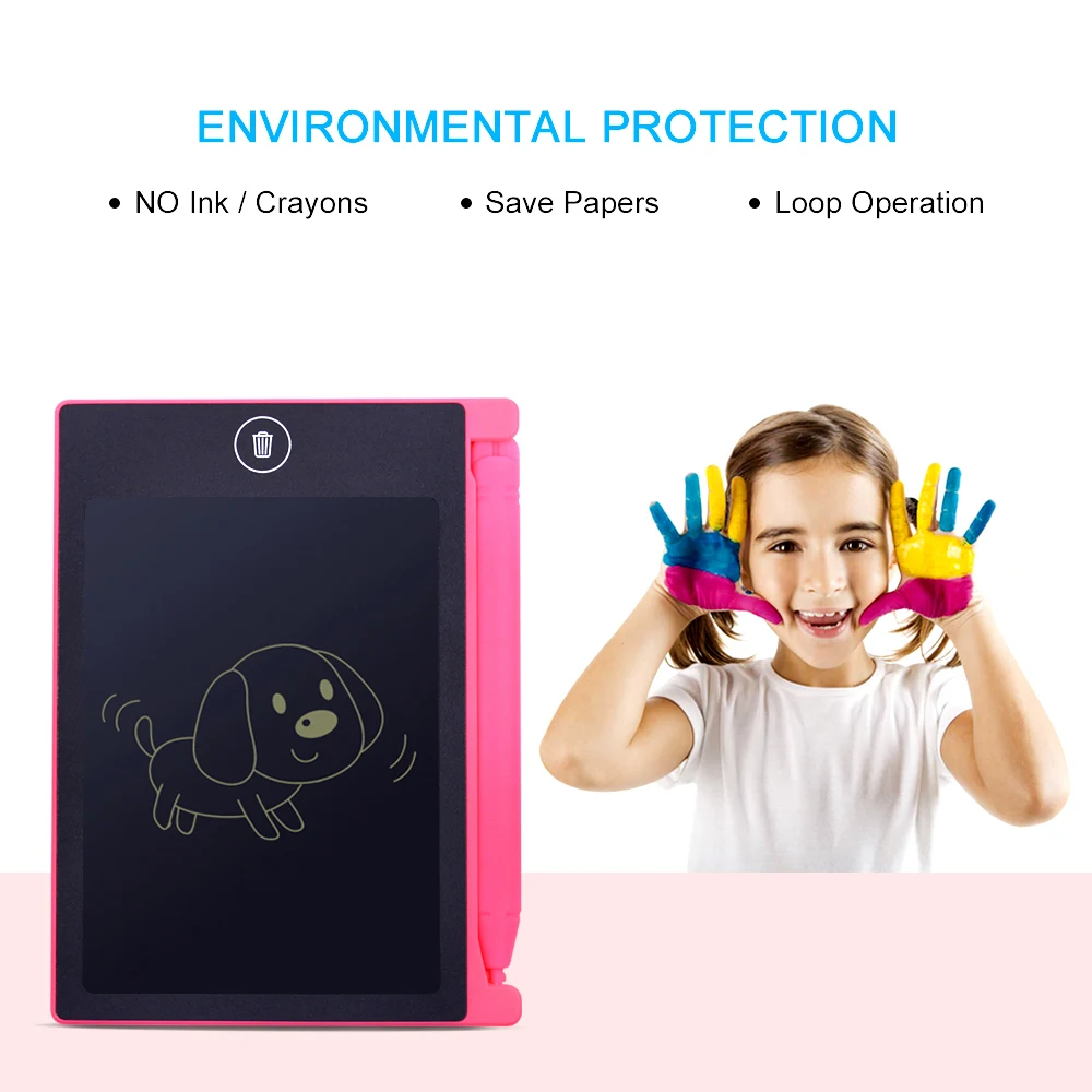 Hot Sale Mini 4.4'' LCD Writing Tablet Digital Graphic Drawing Tablets Electronic Handwriting Pad Board+ Pen Battery for Kids