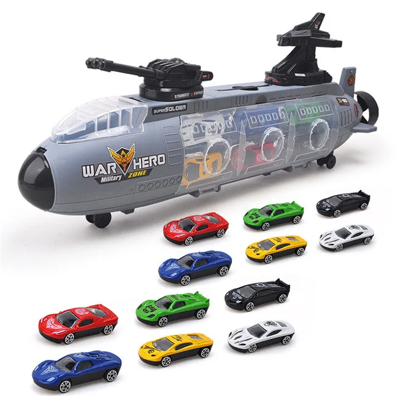 

6Pcs&12Pcs/Set 53CM Big Alloy Military Car Model Vehicle Building Kits Toy For Children Kit Portable Gunboat Sports Cars Toys