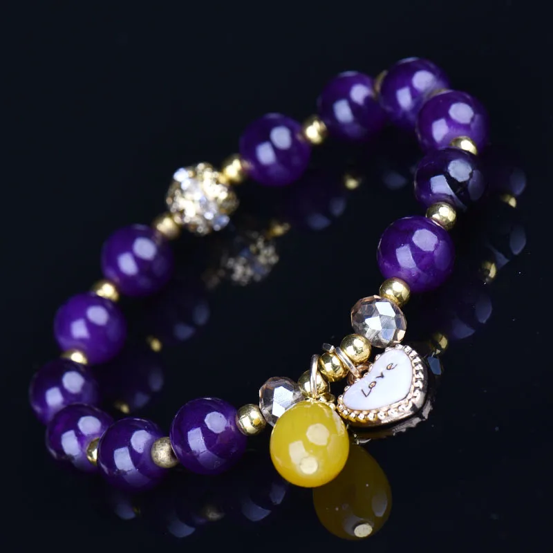 

10mm bracelet love ice cracked flower beads bracelet ladies fashion luxury exquisite bracelet