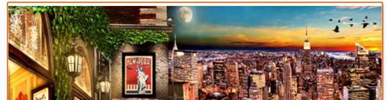 new york evening sweet home decor wall sticker by rhinestone sewing mosaic pattern diamond painting diy cross stitch embroidery1099_04