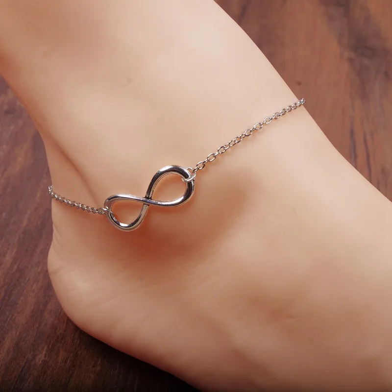 infinity anklet barefoot sandals enkelbandje ankle bracelet cheville halhal anklet foot bracelet anklet jewelry