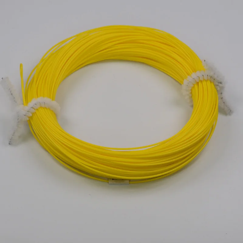 100ft Fly Line WF 6f Вес вперед плавающей Fly Рыбалка линии с двойные петли - Цвет: yellow