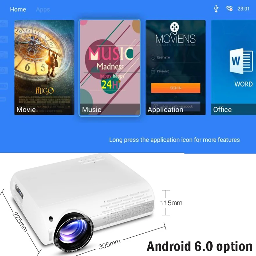 Smartldea 5500 люмен M2 Full HD светодиодный проектор для домашнего кинотеатра Android wifi BT4.0