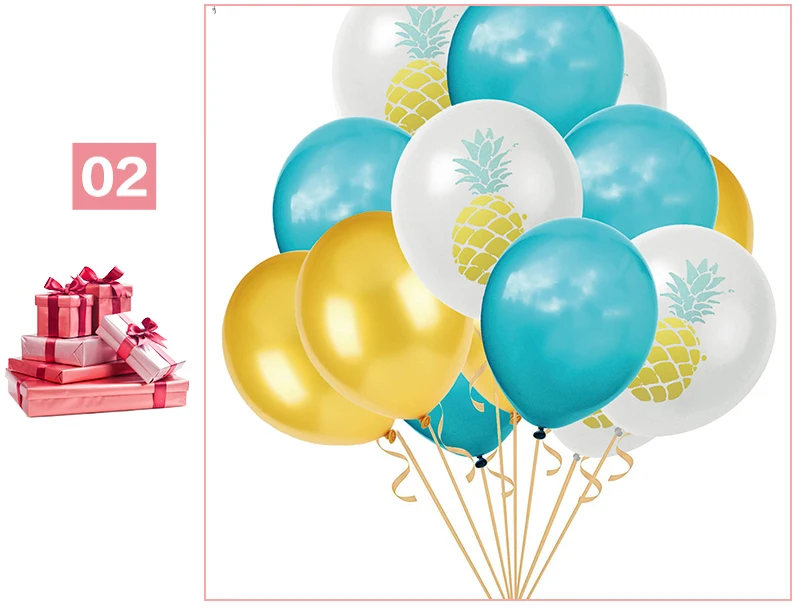15 шт. Фламинго Кактус воздушный шар в форме ананаса на день рождения украшения Детские шарики игрушки Зеленый латексный шар товары для дня рождения