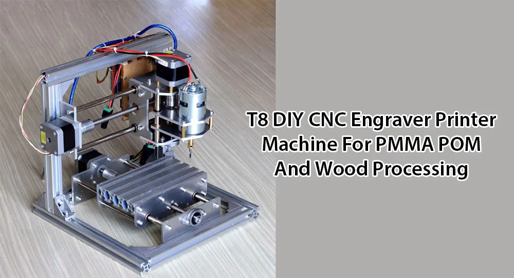 Деревянный маршрутизатор T8 3d принтер комплект DIY PCB ЧПУ гравировальный принтер машина для PMMA POM обработки древесины 80 Вт с 42 шаговым двигателем