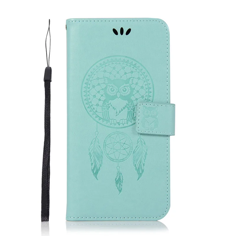 For Nokia 5 Case Flip Silicone Leather Cute Owl Book Cover For Coque Nokia5 TA-1005 TA-1030 TA 1005 1030 Case Funda& Card Slots - Цвет: green