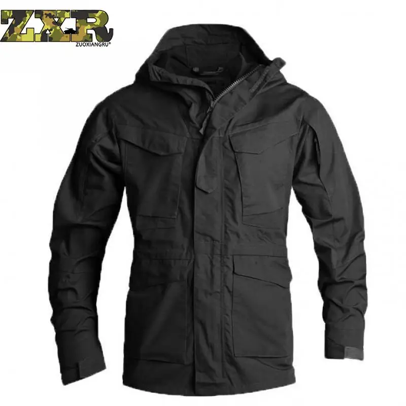 

Windbreaker Men's Jacket Climbing Tactical Clothing UK Fall Winter Flight Pilot hooded Coat Field Military Jacket Hunting Men