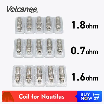

5pcs/pack Volcanee BV Coil 0.7 1.6 1.8ohm Coil Head for BVC for Nautilus 2/Mini /K3/Triton Mini Coil Vape Core