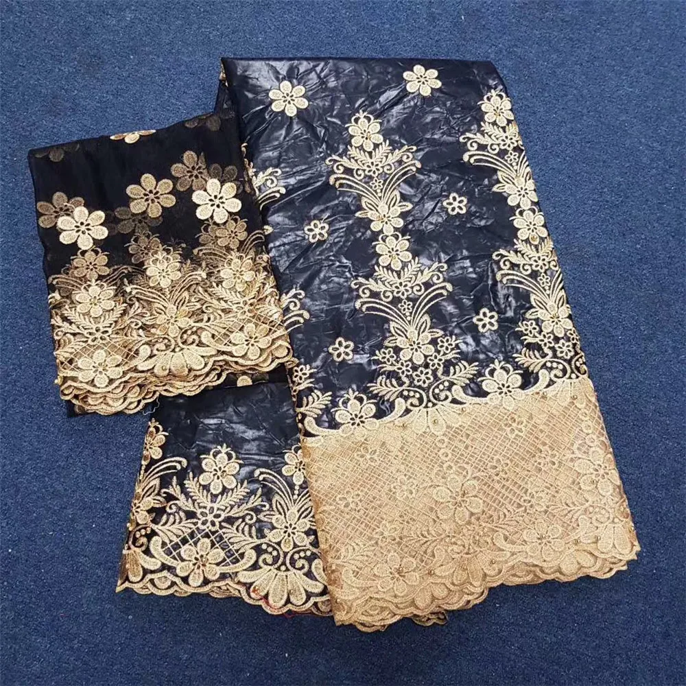 

Bazin riche fabric embroidery beaded lace, high quality Bazin riche getzner lace fabric with 2Y Net Lace X308-2