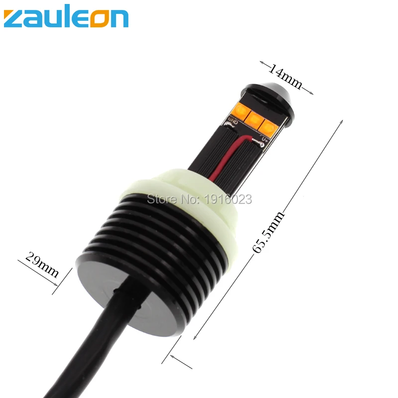 Zauleon 2 шт. без ошибок 1156 BA15S 1056 BAU15S PY21W P21W Высокая мощность 30 Вт желтый светодиодный светильник без мерцания CANBUS поворотник лампа