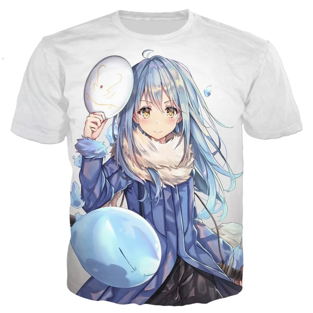 Футболки tensei shitara slime datta ken с 3D принтом забавные модные летние рубашки крутая