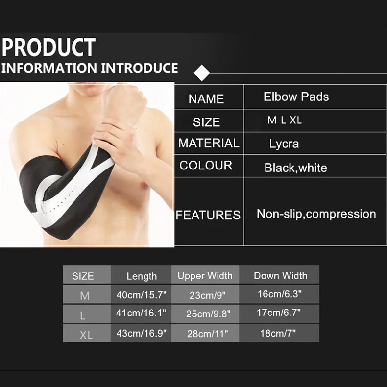 1 шт баскетбольные теннисные налокотники эластичные компрессионные из лайкры налокотники Поддержка Спорт Велоспорт рука рукав коврик-грелка защита
