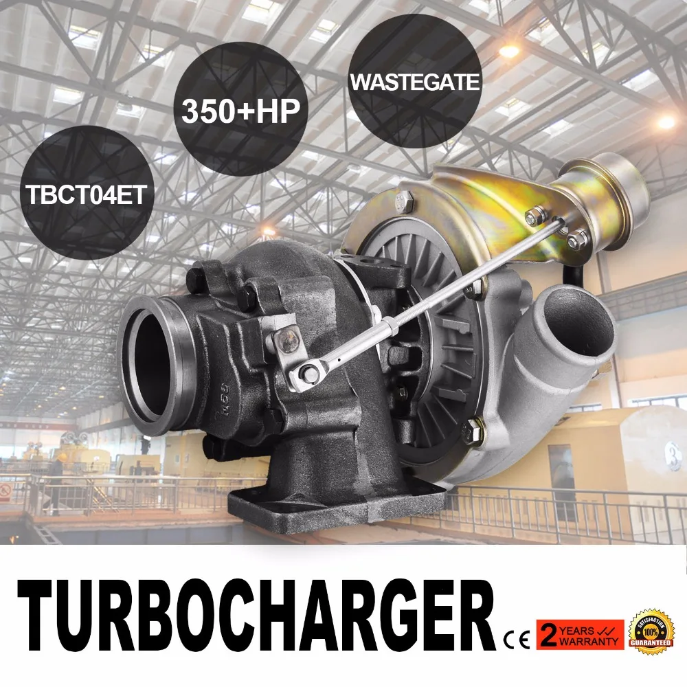 

T3/T4 Turbo Universal Turbocharger 4-Bolt Manifold Flange Replacement Turbo 0.63AR Turbine Compressor Boost 350+HP with Internal
