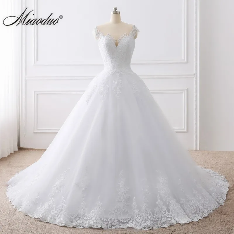 #^Special Price 2019 Baljurk Witte Trouwjurk Kant Applicaties Bruidsjurken Vestido De Novias Prinses Lange robe de mariee Plus Size elegante