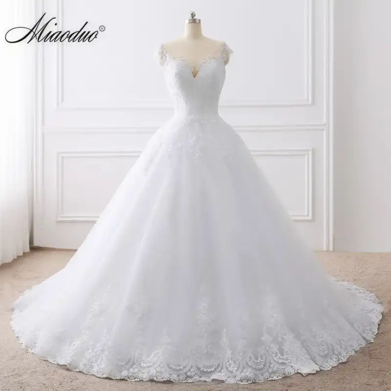 Vestido De Baile Vestidos De Novia Para Mujer 2020 De Talla Grande Vestidos De Novia Blancos Clasicos De Encaje Vestido De Boda Vestido De Noviacatedral Tren Aliexpress