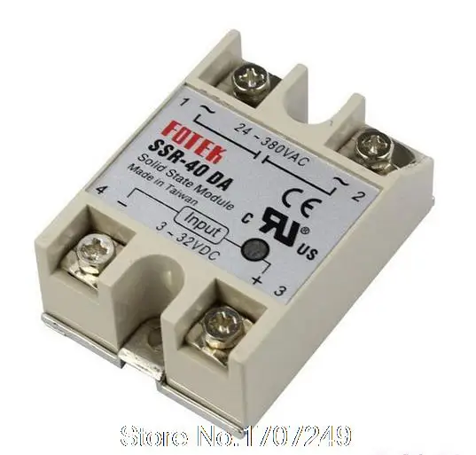 Новинка 2014 высокое качество 40A/250V SSR белый твердотельный релейный контроллер 3 32V DC 24 380V AC Gofuly бесплатная